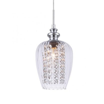 Lampa wisząca Pirita C CR Italux styl nowoczesny metal szkło kryształ chrom MDM2286/1C CR