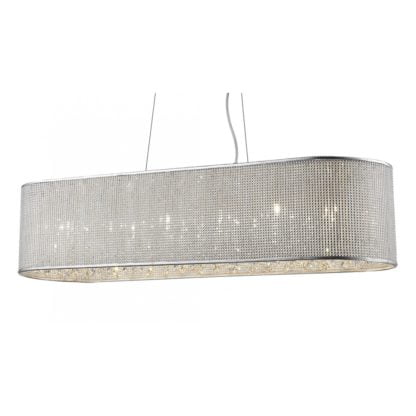 Lampa wisząca Quartz Italux styl nowoczesny metal szkło chrom P0173-06S CH