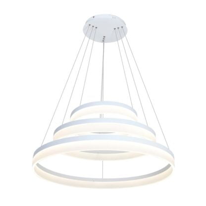 Lampa wisząca RING MILAGRO styl nowoczesny metal akryl biały ML409