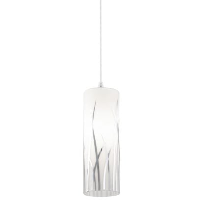 Lampa wisząca RIVATO 1 Eglo styl nowoczesny stal nierdzewna szkło lakierowane chrom biały 92739