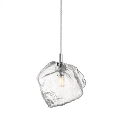 Lampa wisząca ROCK ZUMALINE styl designerski metal szkło chrom przeźroczysty P0488-01F-F4AC