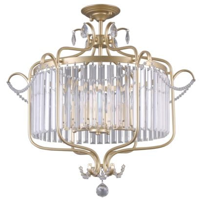 Lampa wisząca Rinaldo ITALUX styl nowoczesny szampański stal kryształ PNPL-33057-6B-CH.G