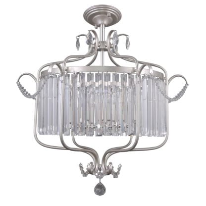 Lampa wisząca Rinaldo ITALUX styl nowoczesny szampański stal kryształ PNPL-33057-6B-CH.S