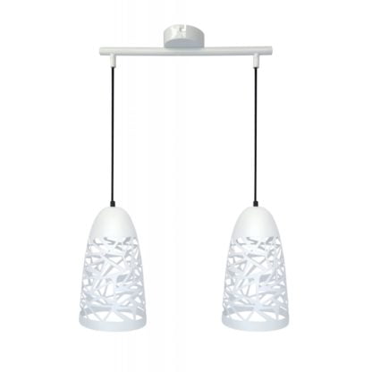 Lampa wisząca SABRIN CANDELLUX 2X60W E27 biały 32-54869