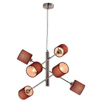 Lampa wisząca SAX CANDELLUX 6X40W E14 SATYNA