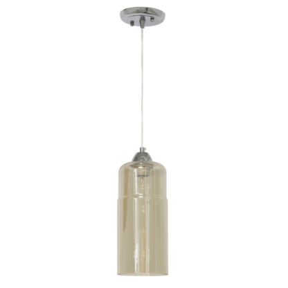 Lampa wisząca SIBU ELEM styl nowoczesny chrom bursztynowy metal szkło 1101/1 01