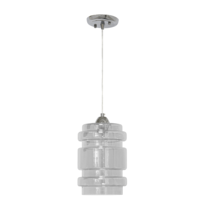 Lampa wisząca SIGMA ELEM styl nowoczesny chrom przeźroczysty metal szkło 1102/1 02