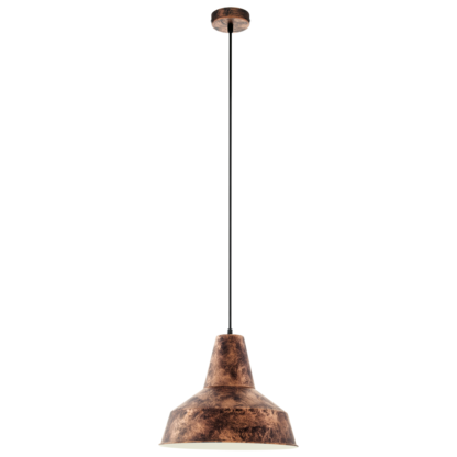 Lampa wisząca SOMERTON EGLO styl industrialny stal miedziany szczotkowany 49388