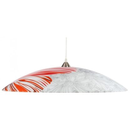 Lampa wisząca SPRING 40 CANDELLUX 1X60W E27 metal szkło czerwony 31-29874