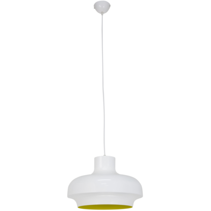 Lampa wisząca STEGE ELEM styl industrialny biały żółty metal 8163/1 01