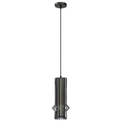 Lampa wisząca STEN 1 ELEM styl skandynawski metal pcv czarny 5106/1 BLACK