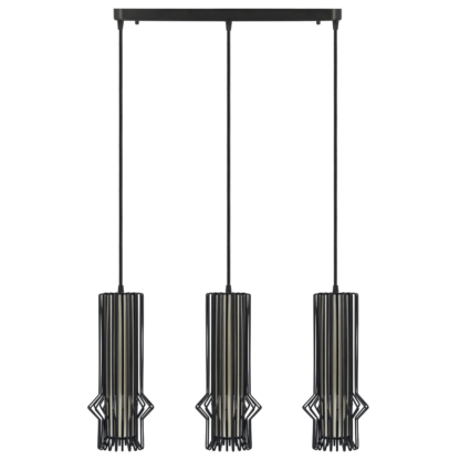 Lampa wisząca STEN 3 ELEM styl skandynawski metal pcv czarny 5106/3 BLACK