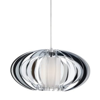 Lampa wisząca Sabella Italux styl nowoczesny akryl szkło chrom MD16092-1B