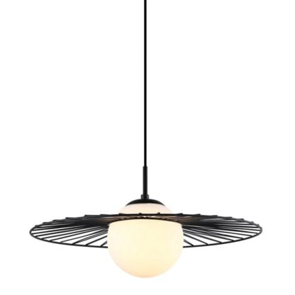 Lampa wisząca Sally ITALUX styl industrialny stal szkło czarny MDM-4003/1 BK