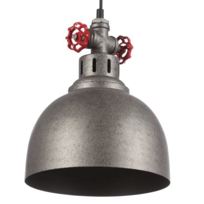 Lampa wisząca Scrulo Italux styl industrialny metal szary MDM-2790/1 GR+BK