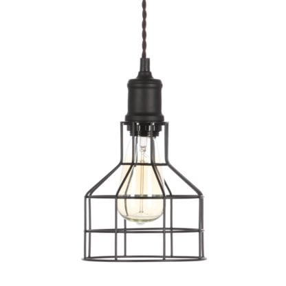 Lampa wisząca Synthia Italux styl industrialny metal czarny MDM2266-1