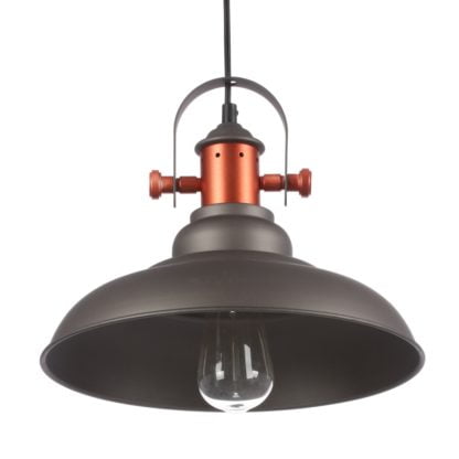 Lampa wisząca TEMPER Italux styl industrialny metal czarny miedziany szary MDM-2986/1 GR