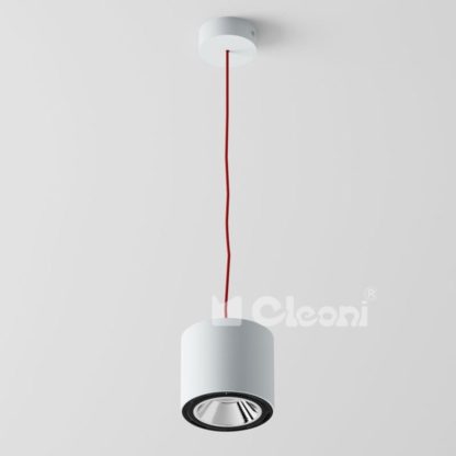 Lampa wisząca TITO CLEONI styl nowoczesny aluminium biały 1112407