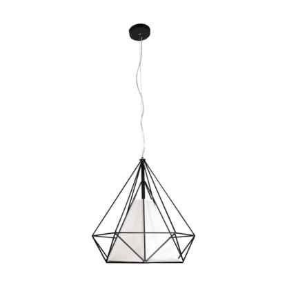 Lampa wisząca TRIANGOLO MILAGRO styl skandynawski metal tkanina czarny biały ML305