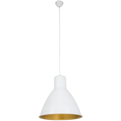 Lampa wisząca TUBA ELEM styl skandynawski biały złoty metal 8269/1 01