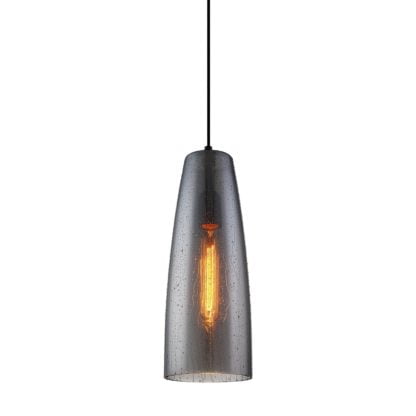 Lampa wisząca Tabby I Italux styl nowoczesny szkło stal czarny przeźroczysty MDM3147/1 SG+DROP