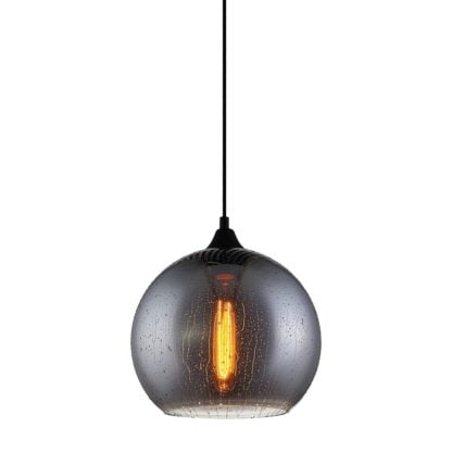 Lampa wisząca Tabby II Italux styl nowoczesny szkło stal czarny przeźroczysty MDM3148/1 SG+DROP