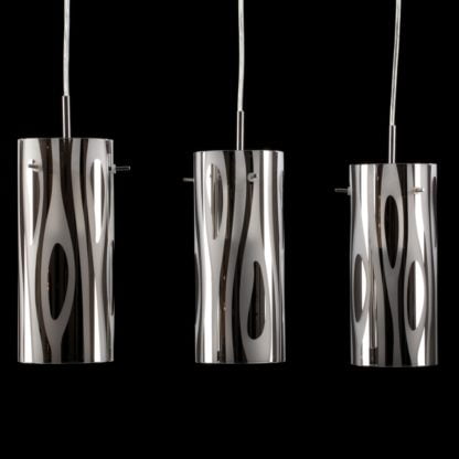 Lampa wisząca Triplet Italux styl nowoczesny metal szkło chrom MDM1575/3CR
