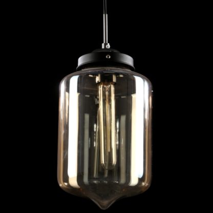 Lampa wisząca Tube Italux styl retro vintage metal szkło