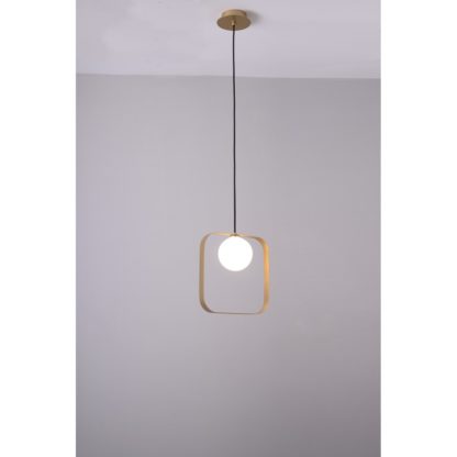 Lampa wisząca Tula KWADRATOWA LEDEA styl nowoczesny metal złoty 50101073