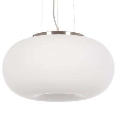 Lampa wisząca Ufo Italux styl nowoczesny szkło metal biały MD4107-2F