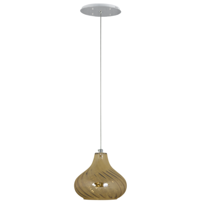 Lampa wisząca VIRO ELEM styl nowoczesny chrom brązowy metal szkło 1105/1 01