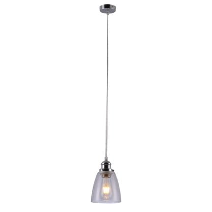 Lampa wisząca VOICE CANDELLUX styl klasyczny 1X40W E27 stal lakierowana chrom 31-70821