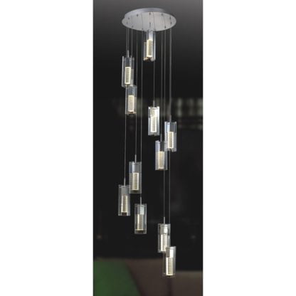 Lampa wisząca Verizon Italux styl nowoczesny metal szkło chrom MD109003-11B