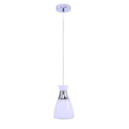 Lampa wisząca Vizio Italux styl nowoczesny stal chromowana szkło biały chrom FH40081-B-90