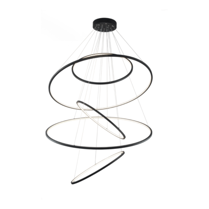 Lampa wisząca Wheel styl designerski metal akryl czarny AZ3137