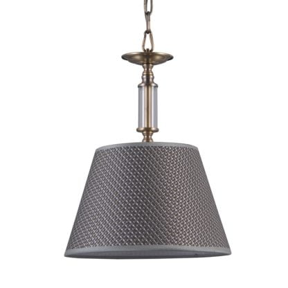 Lampa wisząca Zanobi ITALUX styl nowoczesny antyczny brązowy stal szkło tkanina PND-43272-1