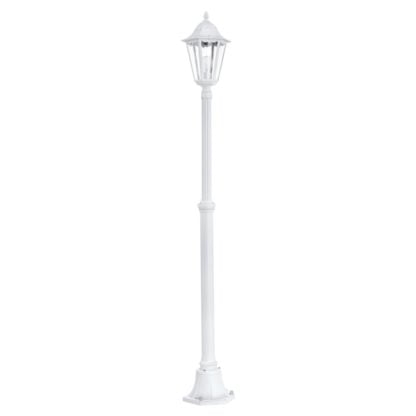 Lampa zewnętrzna stojąca NAVEDO 1 EGLO IP44 styl klasyczny odlew aluminiowy szkło biały 93453