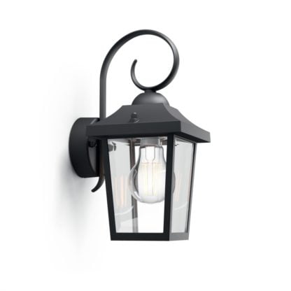 Lampa zewnętrzna ścienna Buzzard Philips styl nowoczesny aluminium czarny 1723630PN