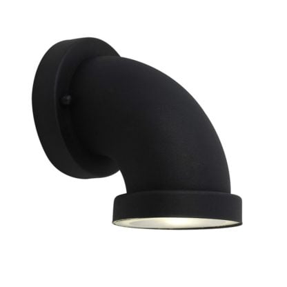 Lampa zewnętrzna ścienna LED Valdez Black Italux metal szkło czarny 257A/BK-9