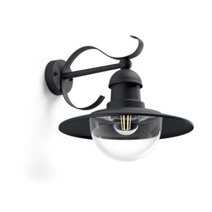 Lampa zewnętrzna ścienna Topiary Philips styl nowoczesny aluminium matowy czarny 0181630PN