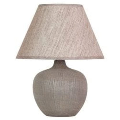 Lampka nocna CROBI CANDELLUX 1X40W E14 ceramika pcv brązowy 41-34908