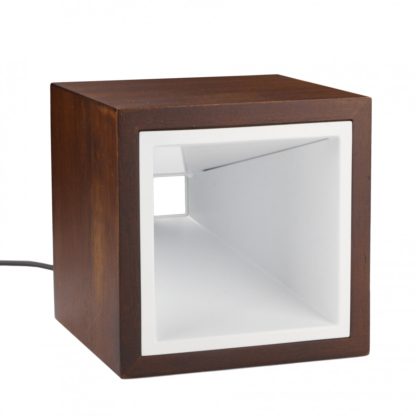 Lampka nocna LED Kubiz Philips styl nowoczesny drewno