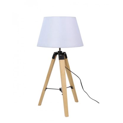 Lampka nocna LUGANO CANDELLUX 1X60W E27 drewno beżowy 41-31136