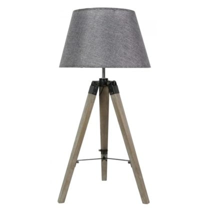 Lampka nocna LUGANO CANDELLUX 1X60W E27 drewno szary 41-31150