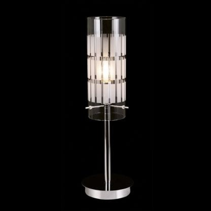 Lampka nocna Max Italux styl nowoczesny stal chromowana szkło chrom MTM1957-1