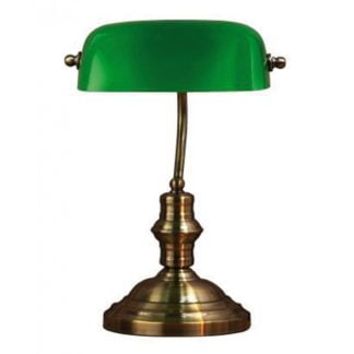 Lampka stołowa BANKERS 1L 42cm Green Markslojd metal szkło zielony 105931