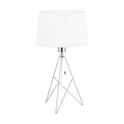 Lampka stołowa CAMPORALE Eglo styl nowoczesny metal tkanina