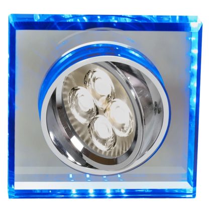 Oprawa do zabudowy SSU-22 CANDELLUX GU10 50W+LED 21W niebieski 230V chrom 2263823