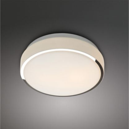 Plafon BATH L IP44 Maxlight styl nowoczesny metal szkło biały srebrny C0062