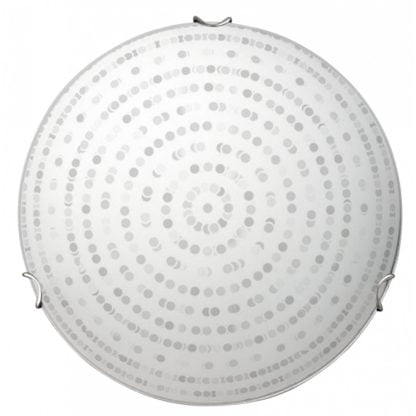 Plafon CIRCLE CANDELLUX 1X10W LED zimny biały 6500K metal szkło biały chrom 13-55187